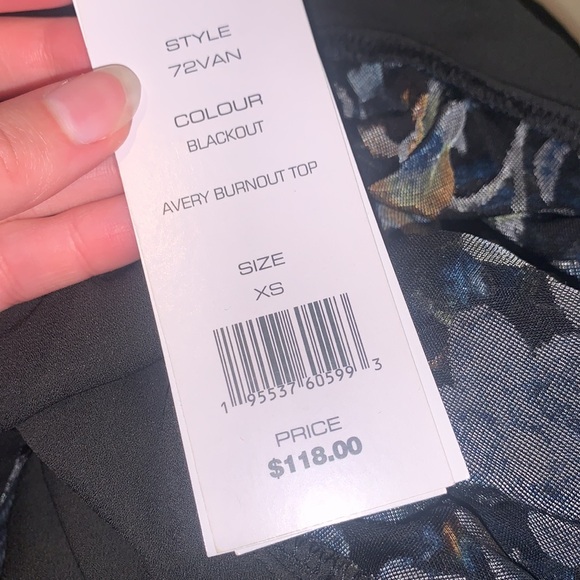 French Connection Avery Velvet Keyhole Burnout Top Size XS - Picture 4 of 12